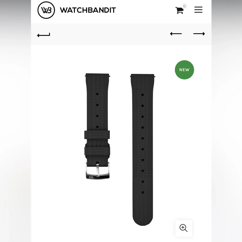 WatchBandit waffle Style Rubber Watch Band